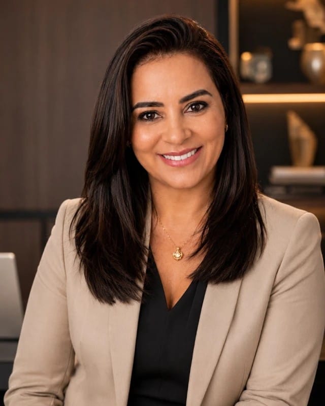 Retrato profissional de Elineia de Paula, psicóloga especialista em Psicologia Jurídica